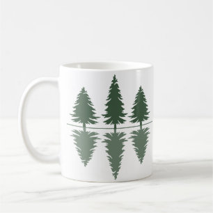Minsta reflektionsskog för gräs träd kaffemugg