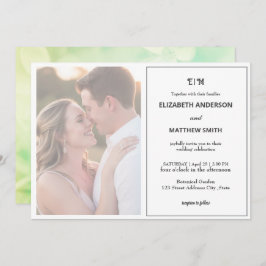 minsta renhet neutralt bohemian bröllop inbjudningar