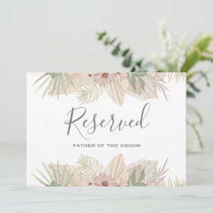 Minsta reserverade tecken för Löv Boho Blommigt Br Inbjudningar