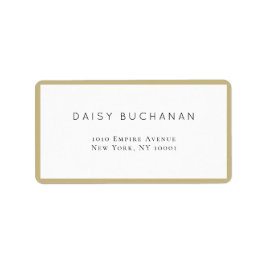 Minsta returadressetikett för Chic Guld Ram Adressetikett