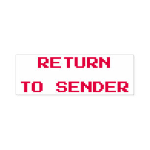 Minsta "RETURN TO SENDER" Rubber Frimärke Självfärgande Stämpel