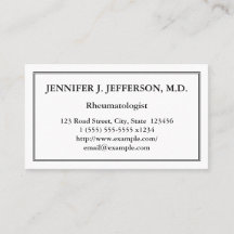 Minsta Rheumatologistvisitkort