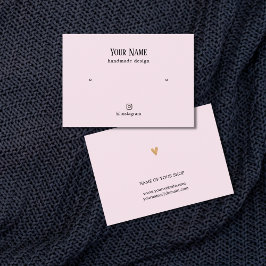 Minsta Ro Faux Guld Heart EarrCard för Elegant Visitkort