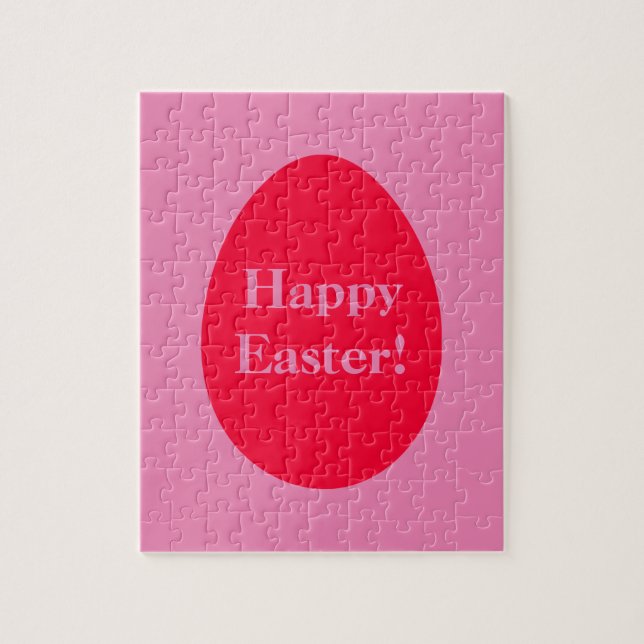 Minsta röda och rosa ägg Påsk Puzzle Pussel (Vertikal)