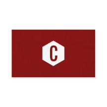 Minsta röda sexhörningsmonogramvisitkortar