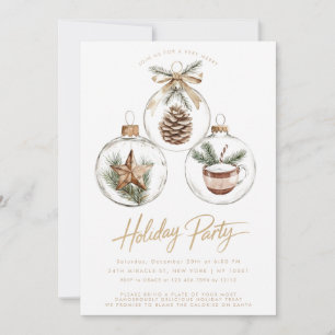 Minsta roliga prydnadsföremål Jul Party Inbjudningar