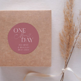 Minsta Rosa för rehearsal Dusty i Bröllop en dag t Runt Klistermärke