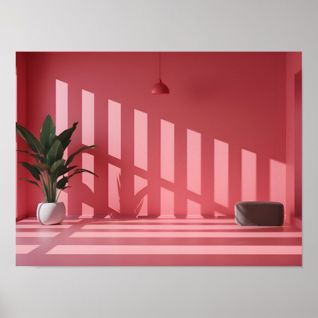 Minsta Rosa Toning Space: Light and Shadow Poster (Framsidan)