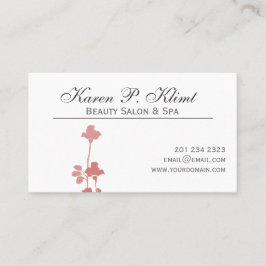 Minsta rosa vattenfärg för blom- motivhårstylist tidsbeställning kort