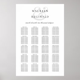 Minsta sittdiagram för elegant Ampersand Bröllop Poster