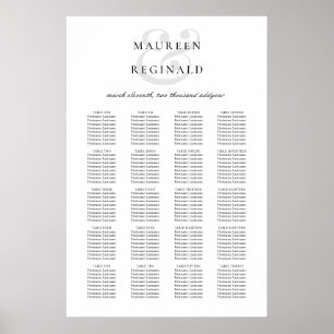Minsta sittdiagram för elegant Ampersand Bröllop Poster