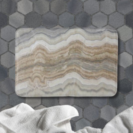 minsta skandinaviska brun grått-marmor badrumsmatta