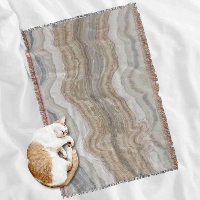 minsta skandinaviska brun grått-marmor filt (minimalist scandinavian granite brown grey marble throw blanket)
