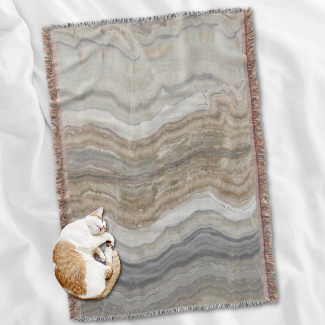 minsta skandinaviska brun grått-marmor filt (minimalist scandinavian granite brown grey marble throw blanket)