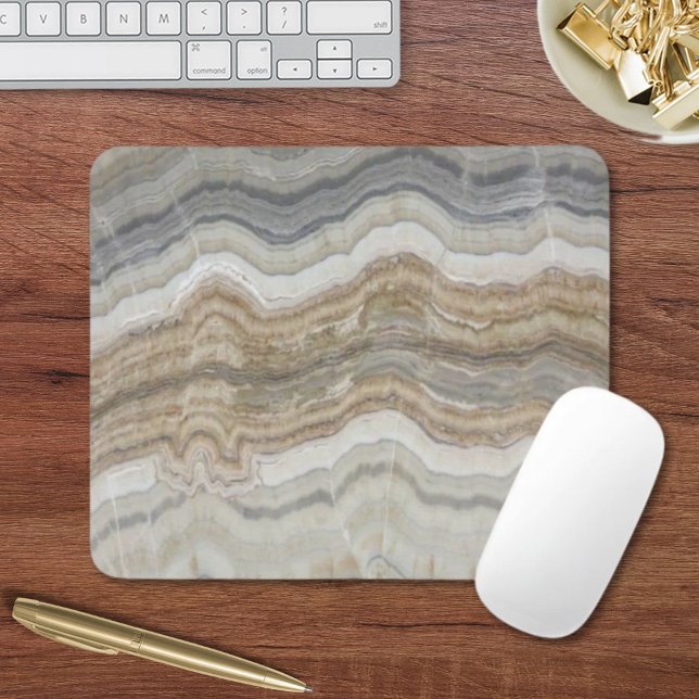 minsta skandinaviska brun grått-marmor musmatta (minimalist scandinavian granite brown gray marble mouse pad)