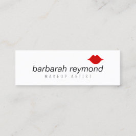 minsta skönhetstest, vit professionell mini visitkort