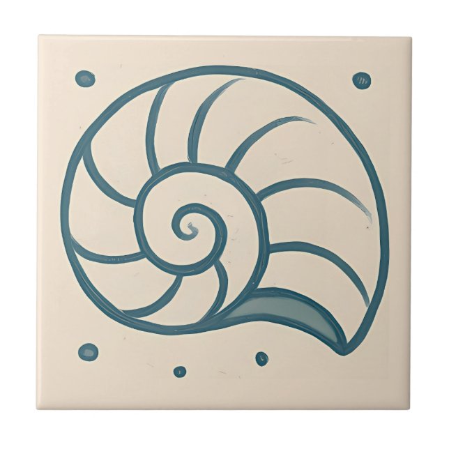 Minsta Spiral Snäcka Art Tile Kakelplatta (Framsidan)