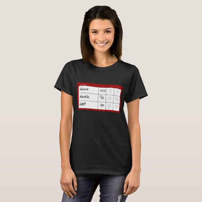 Minsta ställningkort - t-shirt (Hel framsida)