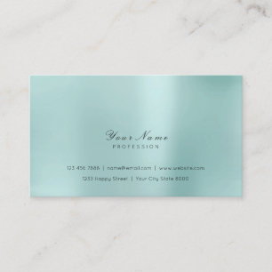 Minsta stålsätta delikat Pearly Aqua skrivar Vip Visitkort