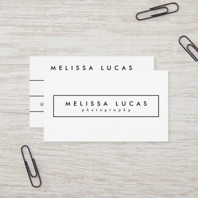 Minsta stilfulla vitvisitkortar visitkort (Fram/Back In Situ)