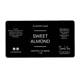 Minsta svarta dropper Flaska-etiketter Fraktsedel