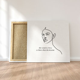 Minsta svarta hon blev en Hero inspiration Girl Canvastryck