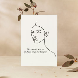 Minsta svarta hon blev en Hero inspiration Girl Julkort