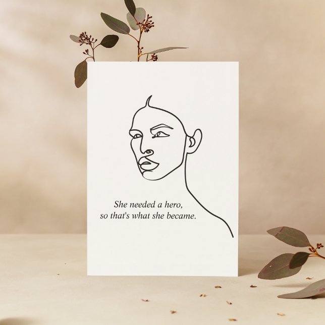 Minsta svarta hon blev en Hero inspiration Girl Julkort (Skapare uppladdad)
