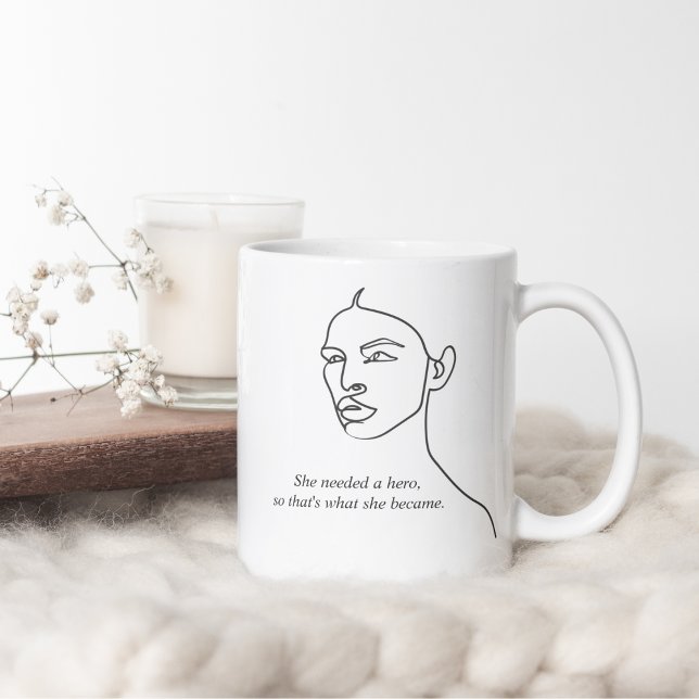 Minsta svarta hon blev en Hero inspiration Girl Kaffemugg (Skapare uppladdad)