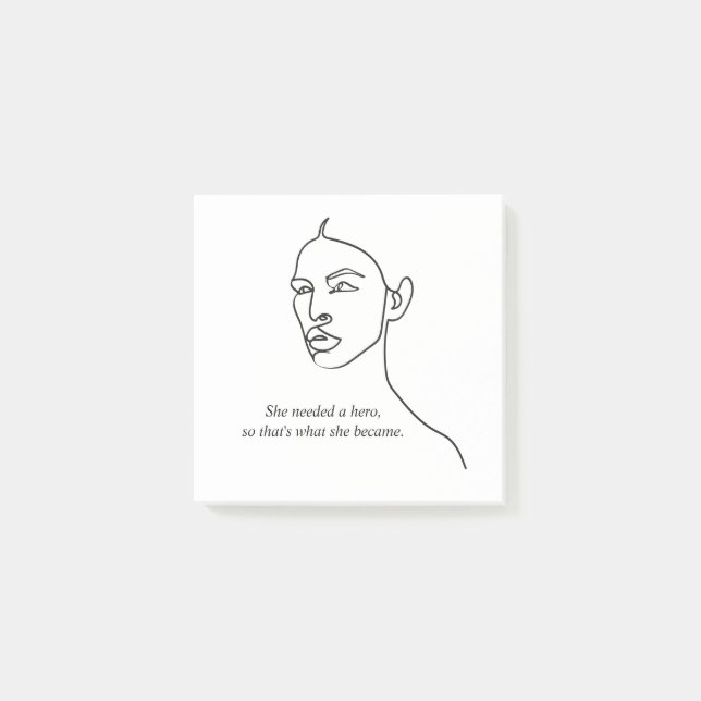 Minsta svarta hon blev en Hero inspiration Girl Post-it Block (Framsida)
