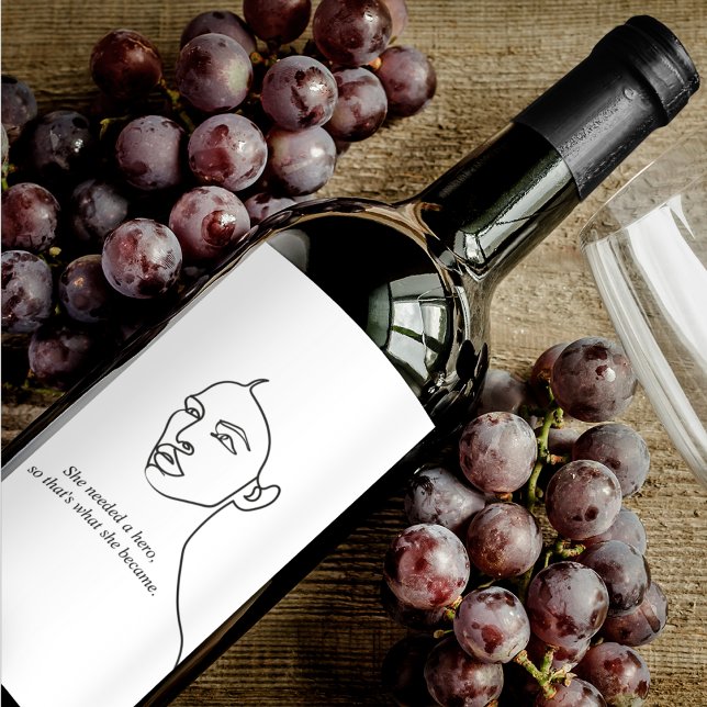 Minsta svarta hon blev en Hero inspiration Girl Vinflaska Etikett (Skapare uppladdad)