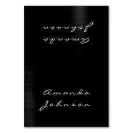 Minsta svarta Personligen i Metall Namn Bord Bordsnummer