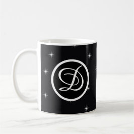Minsta svartvit elegant kaffemugg