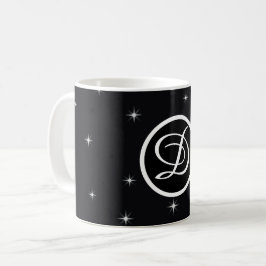 Minsta svartvit elegant kaffemugg