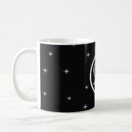 Minsta svartvit elegant kaffemugg