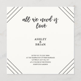 Minsta svartvitt för kärlek inbjudningar