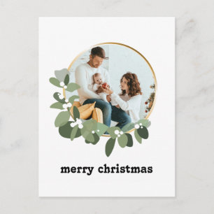 Minsta Trendig-God jul-andefamiljfoto Vykort