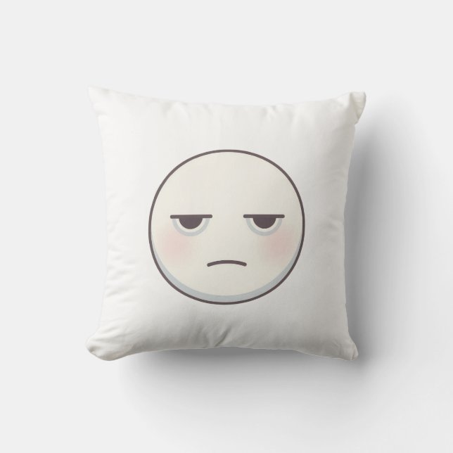 Minsta Trötta Ansikts-Emoji Kastkudde Kudde (Framsida)