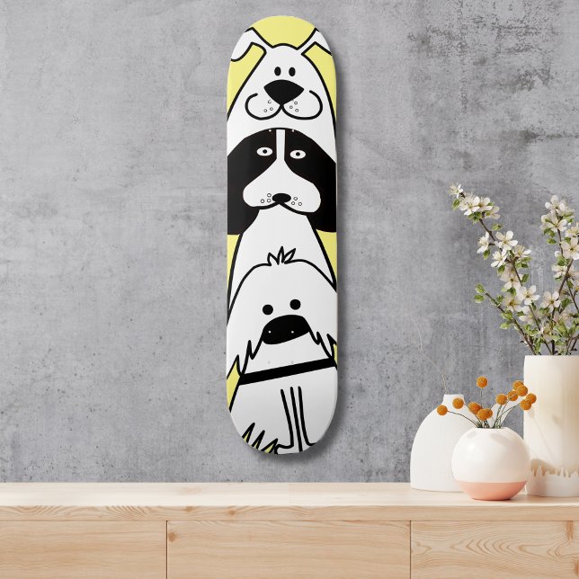 Minsta utformning av Cute Tecknad hund-paret Mini Skateboard Bräda 18,5 Cm (Skapare uppladdad)
