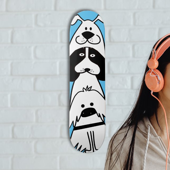 Minsta utformning av Cute Tecknad hund-paret Mini Skateboard Bräda 18,5 Cm (Skapare uppladdad)
