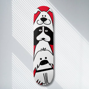 Minsta utformning av Cute Tecknad hund-paret Mini Skateboard Bräda 18,5 Cm