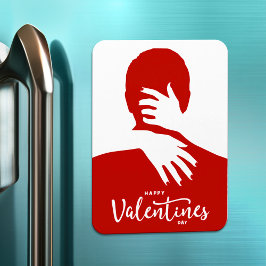 Minsta valentins hett-kyss med röd snyggt magnet