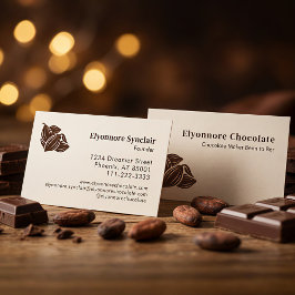 Minsta varumärkesidentitet för Bean to Bar-choklad Visitkort