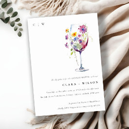 Minsta vattenfärg i Vin-glaskopplarskuvret i Flora Inbjudningar