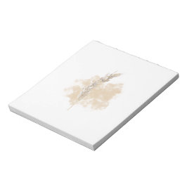 Minsta vilda blommor med vit och beige vattenfärg anteckningsblock