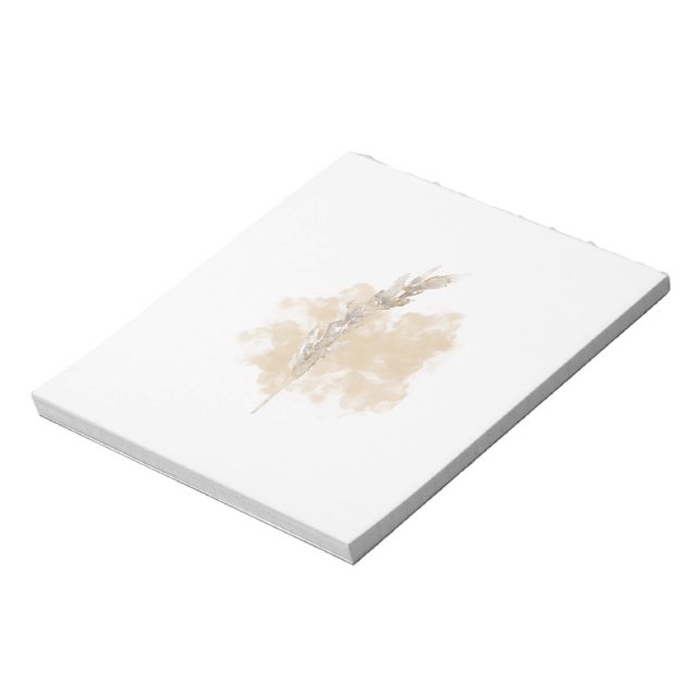 Minsta vilda blommor med vit och beige vattenfärg anteckningsblock (Roterad)