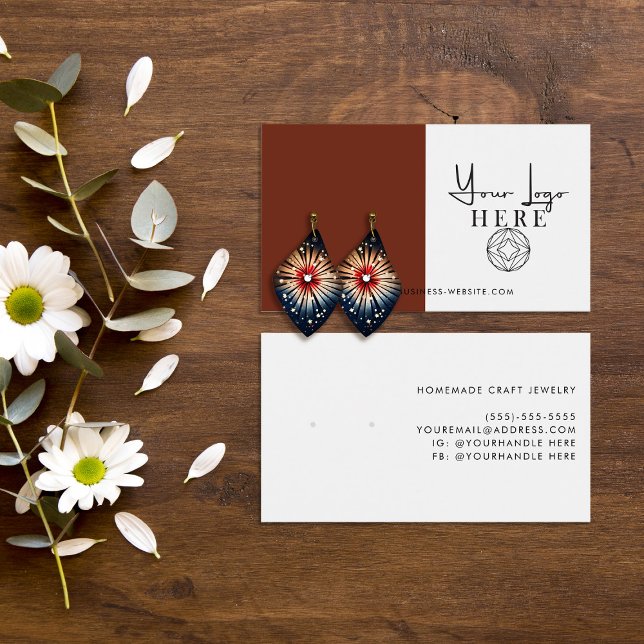 Minsta Visning för färgavläsning av rödvit Logotyp Visitkort (Skapare uppladdad)