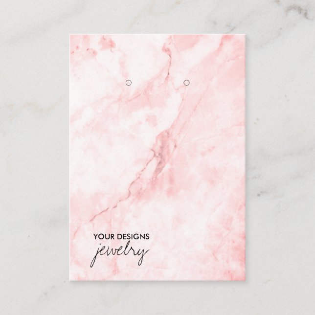Minsta Visning för rosa Marble-avläsning Visitkort (Framsida)