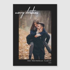 Minsta vita God jul-svarta magnetiskt kort