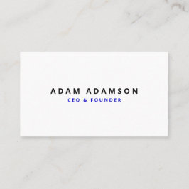 Minsta Vita Grundare VD President Företagsekonomi Visitkort